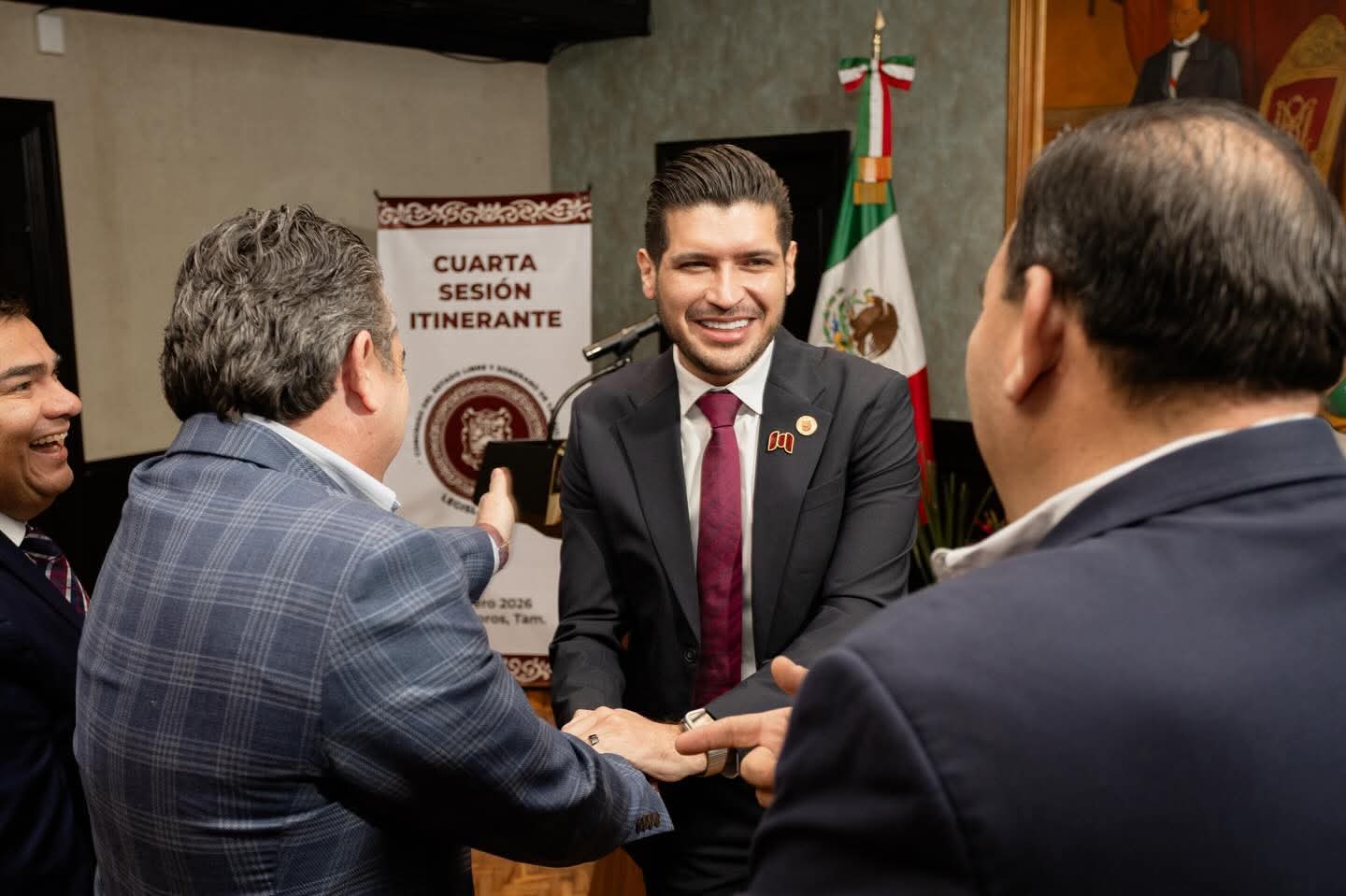 Beto Granados con Diputados Congreso Tamaulipas Matamoros