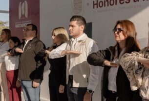 Entrega Beto Granados nueva techumbre, explanada cívica, y anuncia gestiones para nuevo Hospital y 3 Guarderías del IMSS en Matamoros