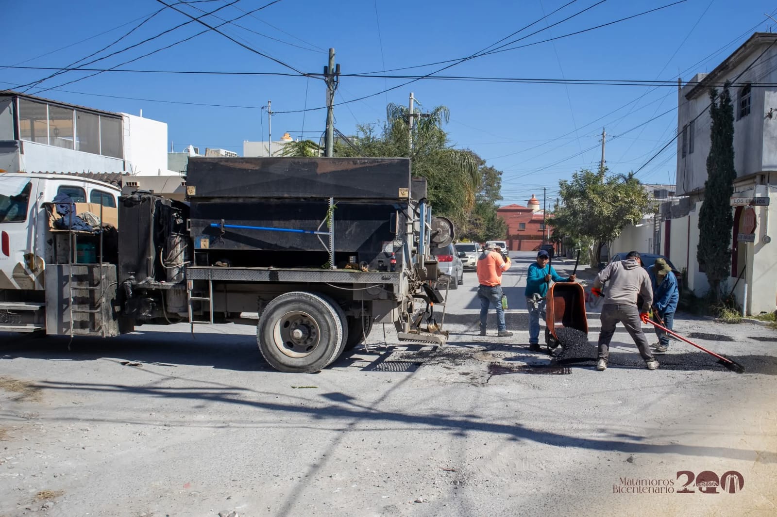 Gobierno de Beto Granados refuerza el mejoramiento vial en colonias de Matamoros como San Francisco y Los Álamos