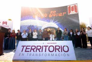 Beto Granados inaugura la rehabilitación de la carretera a Reynosa y un Mural dedicado a Rigo Tovar